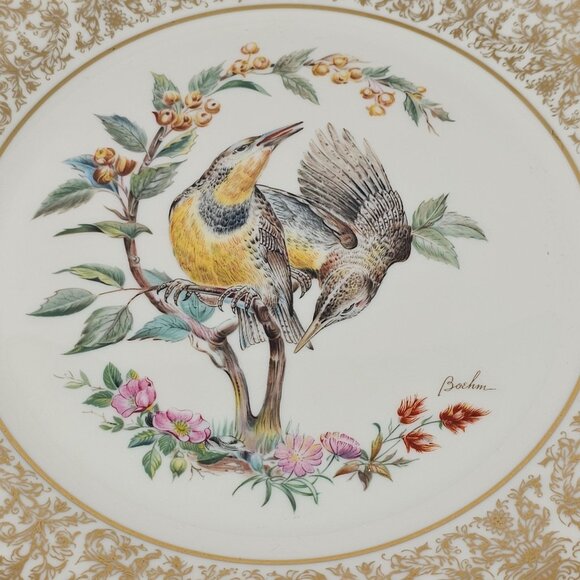 Lenox Meadowlark Limited Edition Plate By Edward Marshall Boehm 1973 Made In USA - Picture 2 of 8